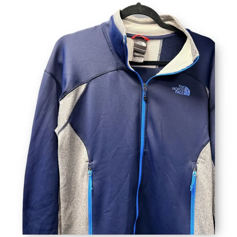 EUC The North Face FlashDry Full Zip Jacket Men’s Small Blue Gray